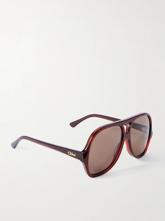 Salomé Aviator-style Acetate Sunglasses