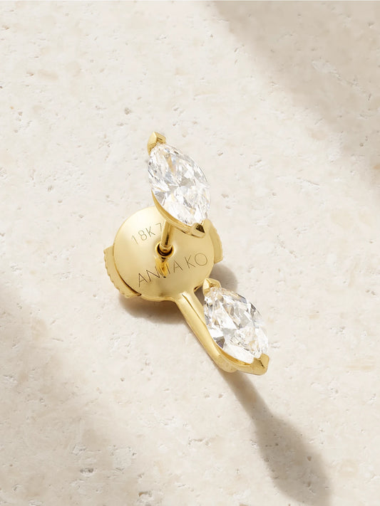 Orbit 18-karat Gold Diamond Single Earring