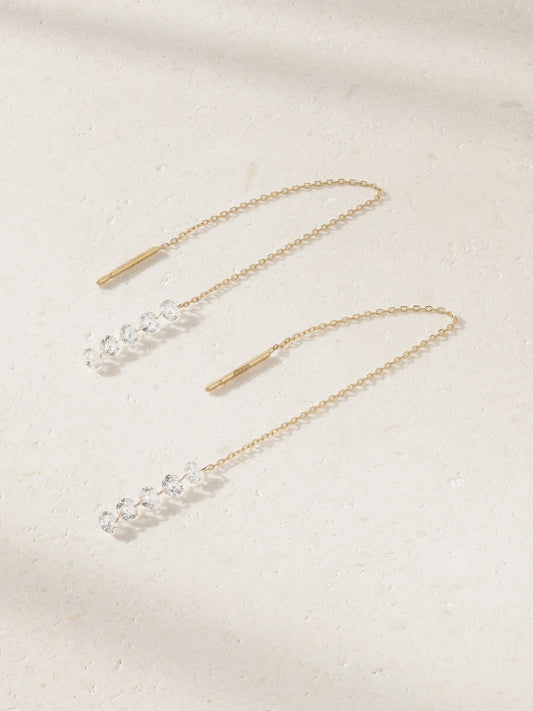 Rivière 18-karat Gold Diamond Earrings