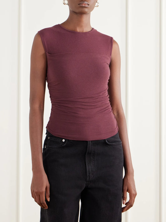 AGOLDE Theodore Ruched Jersey Tank