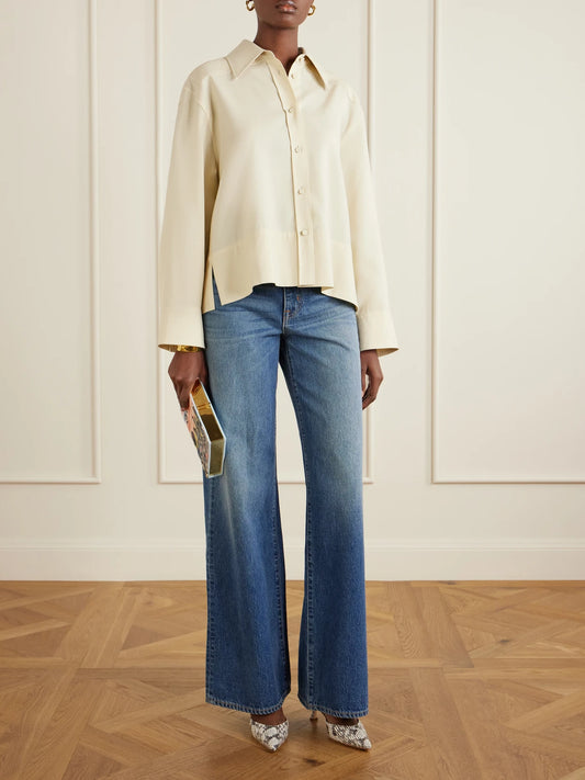 Olympia Le-Tan Los Angeles Appliquéd Embroidered Canvas Clutch