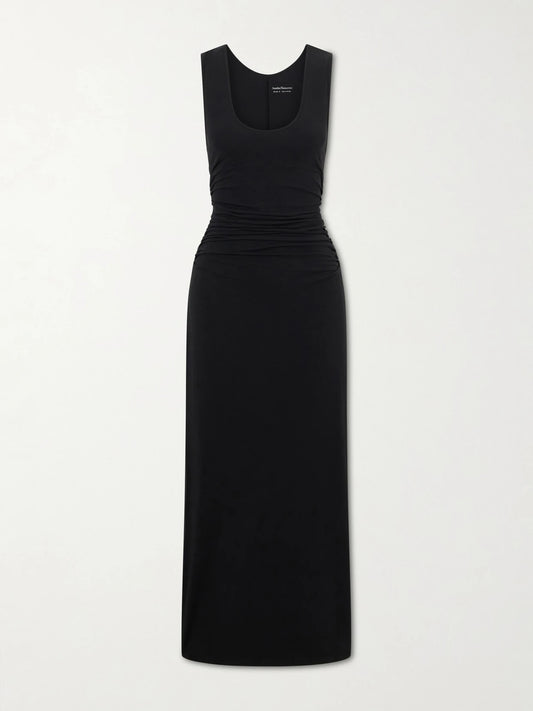 Ruched Stretch-jersey Maxi Dress