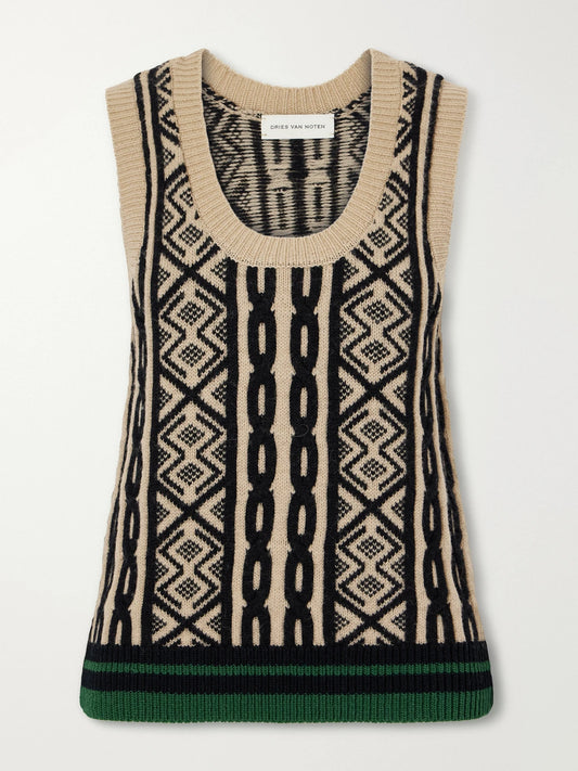 Dries Van Noten Knitted Wool Vest