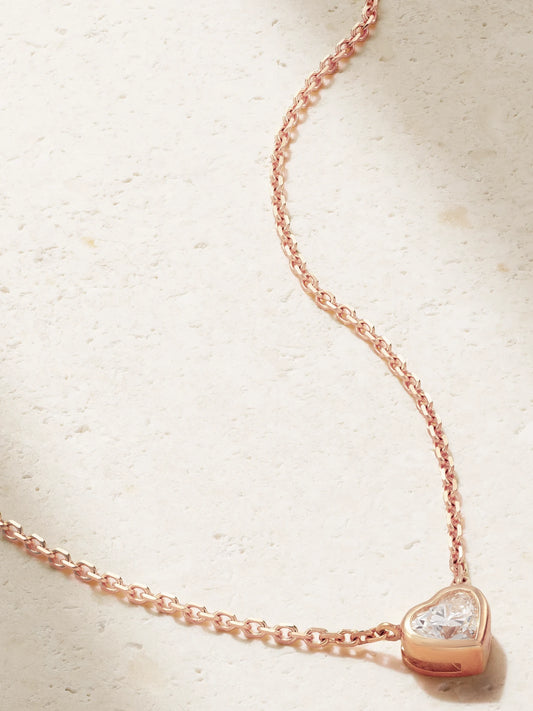 Anita Ko 18-karat Rose Gold Diamond Necklace