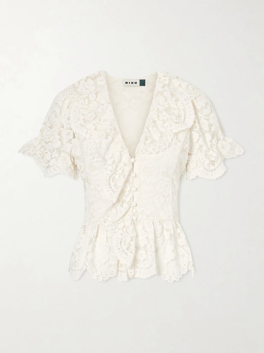 Dollie Ruffled Lace Blouse