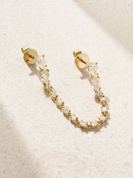 Daphne 18-karat Gold Diamond Single Earring