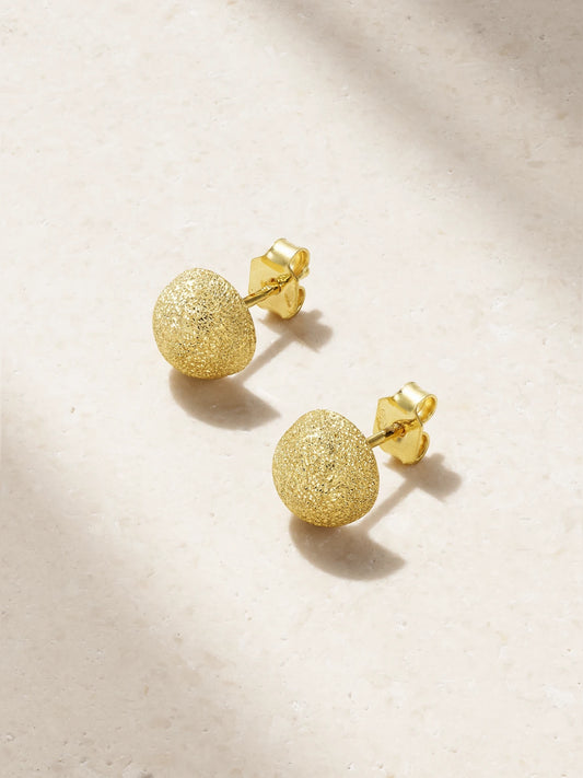 Florentine Finish Medium 18-karat Gold Earrings