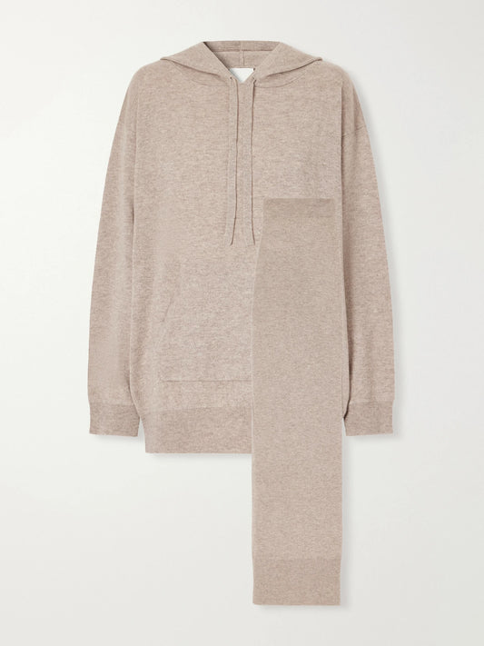 Allude Striped Wool And Cashmere-blend Hoodie And Wide-leg Pants Set
