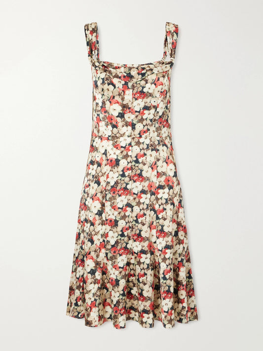 DÔEN Donielle Floral-print Silk Mini Dress