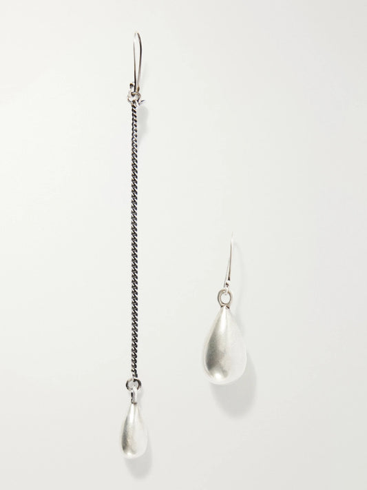 Ann Demeulemeester Judith Chain-embellished Silver Drop Earrings