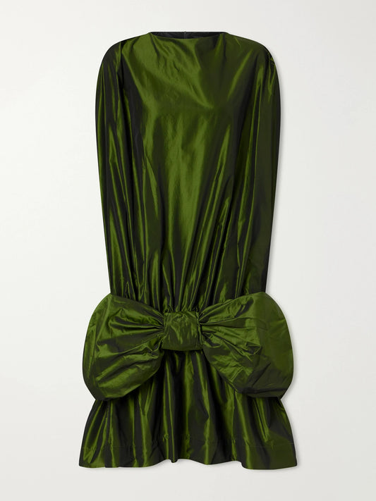 Simone Rocha Bow-detailed Taffeta Midi Dress