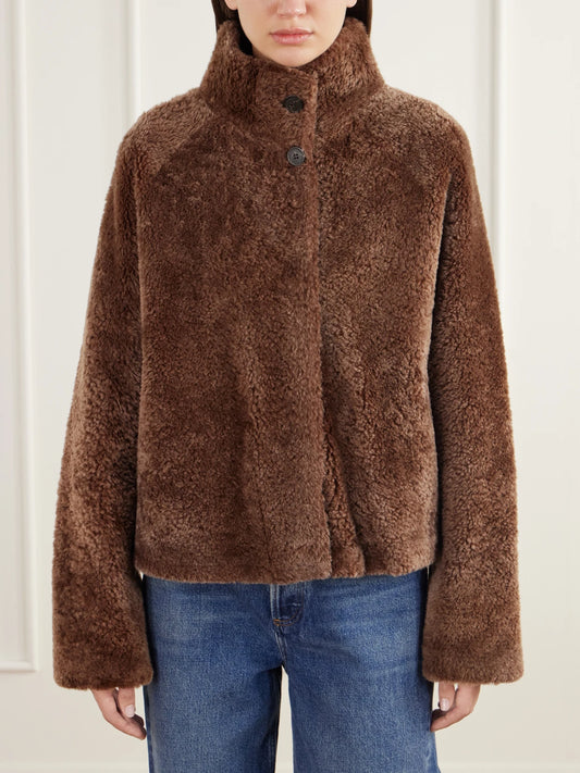 ARMA Ariana Reversible Shearling And Leather Jacket