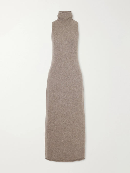 Lauren Manoogian Soft Funnel Alpaca And Cashmere-blend Midi Dress