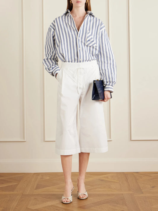 La Chemise Voilier Striped Cotton-poplin Shirt