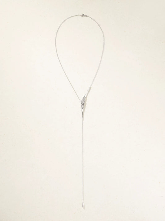 Nikos Koulis 18-karat White Gold Diamond Necklace