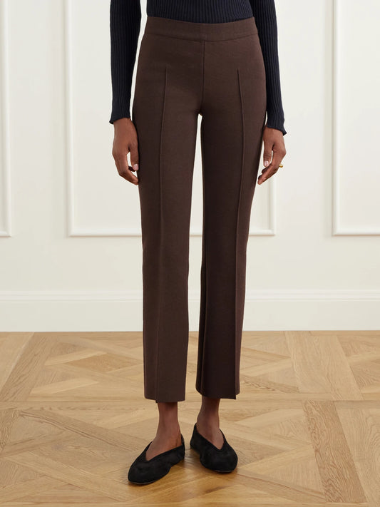 HIGH SPORT Geo Kick Cotton-blend Cropped Flared Pants