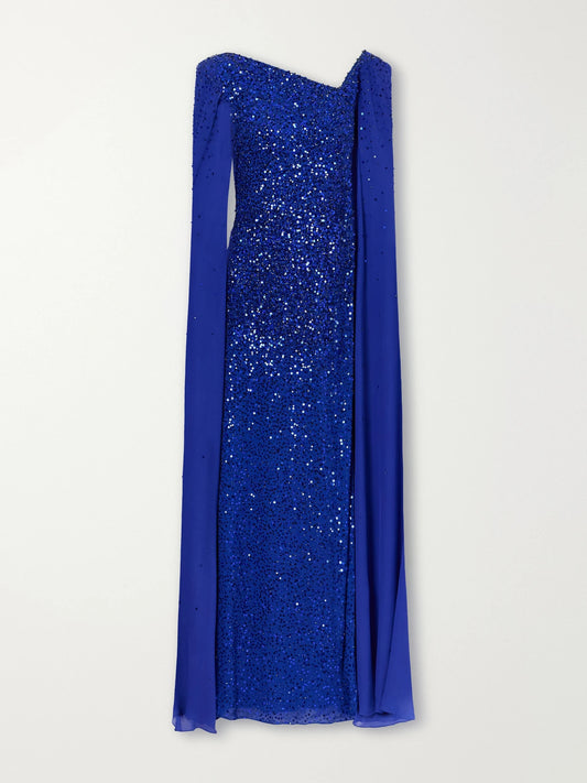 Jenny Packham Twilight Sequin-embellished Gown