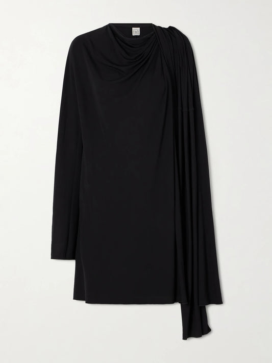 TOTEME Asymmetric Jersey Mini Dress