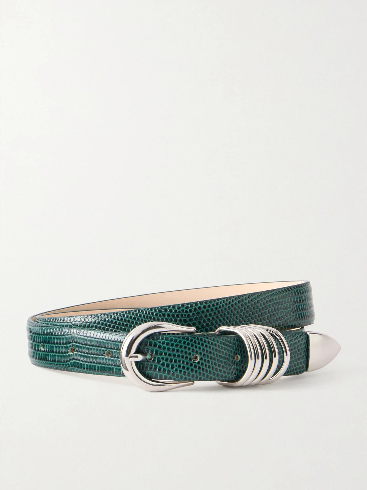 Hollyhock Lizard-effect Leather Belt