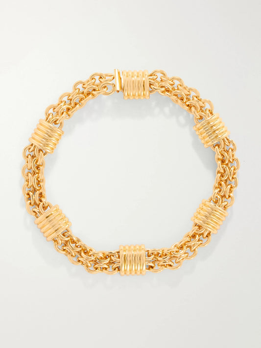 Déhanche Hollyhock Gold-plated Chain Necklace