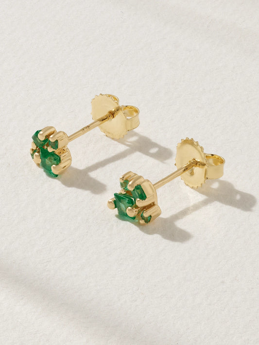 18-karat Gold Emerald Earrings