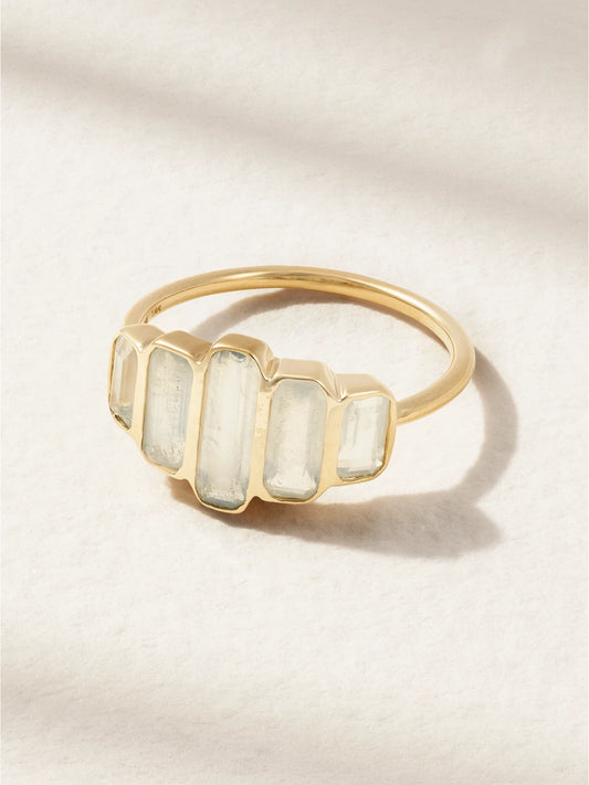 Cityscape 14-karat Recycled Gold Aquamarine Ring