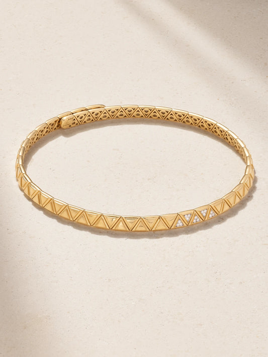 Triangoli 18-karat Gold Diamond Choker