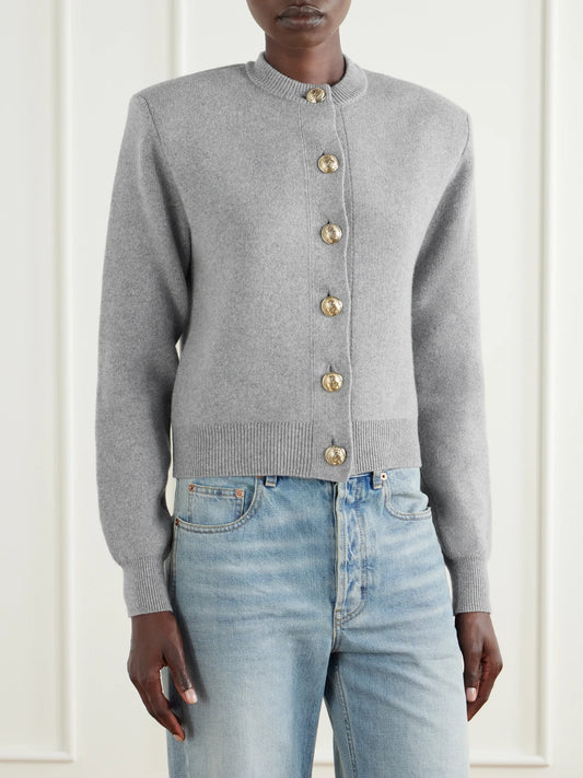 Balmain Merino Wool And Cashmere-blend Cardigan