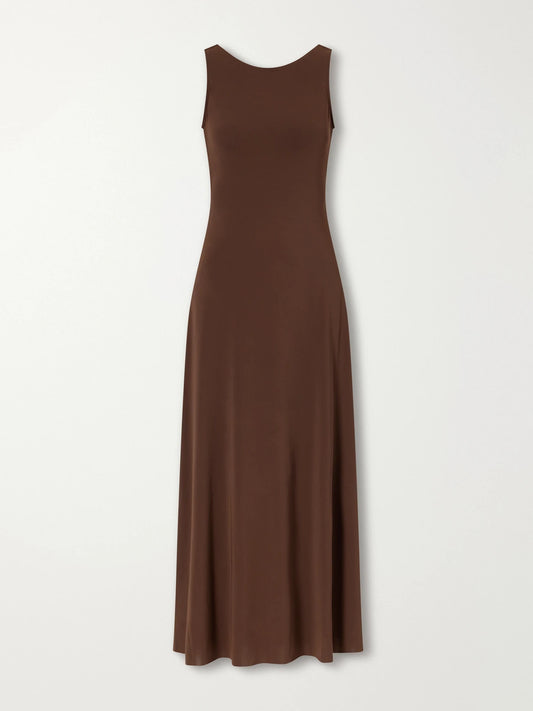 Eres Sculpture Backless Jersey Maxi Dress