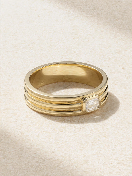 Trio Ridge 14-karat Gold Diamond Ring