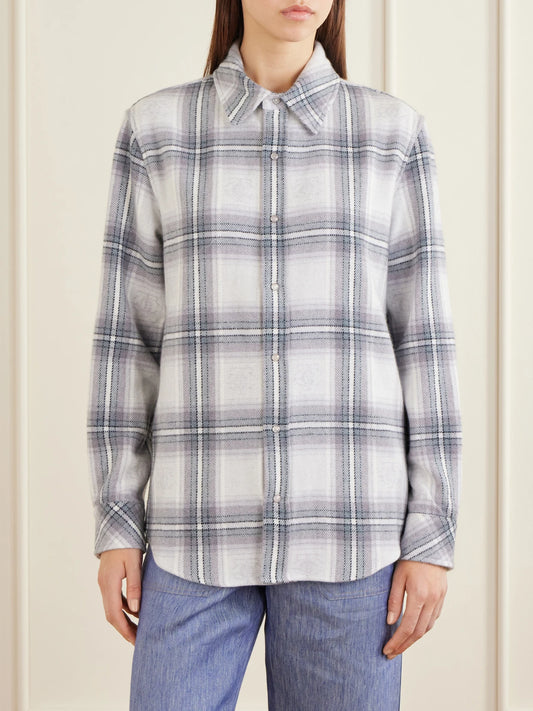 Cloud Light Tartan Cashmere Shirt