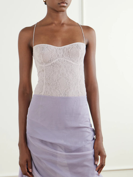 Pauline Dujancourt Liqaa Lace Bodysuit