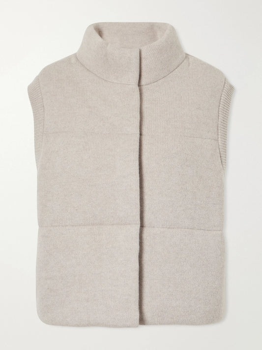 Le Kasha Montana Ribbed Cashmere Puffer Vest