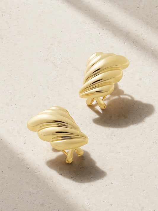 Croissant 18-karat Gold Earrings