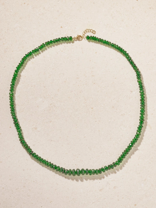 JIA JIA 14-karat Gold Oracle Chrome Diopside Necklace