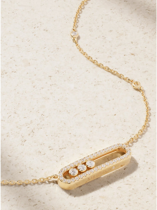 Baby Move 18-karat Gold Diamond Necklace