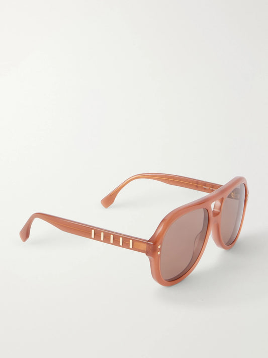 FENDI EYEWEAR Five Sisters Aviator-style Acetate Sunglasses