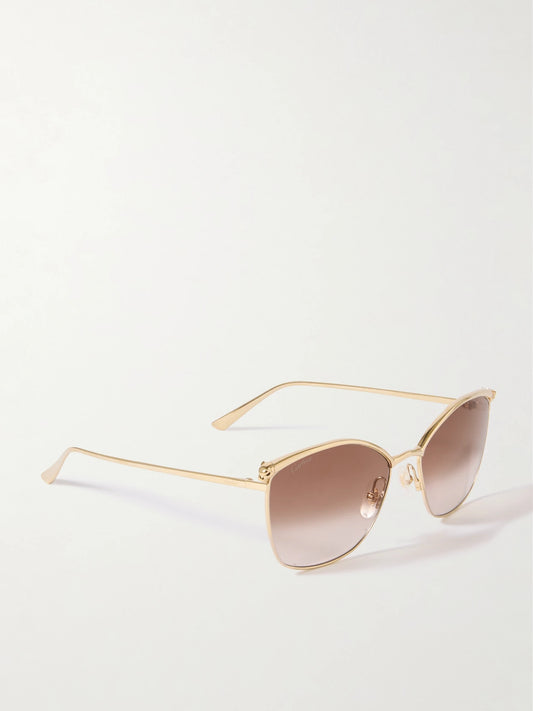 Panthère Classic Cat-eye Gold-tone Sunglasses