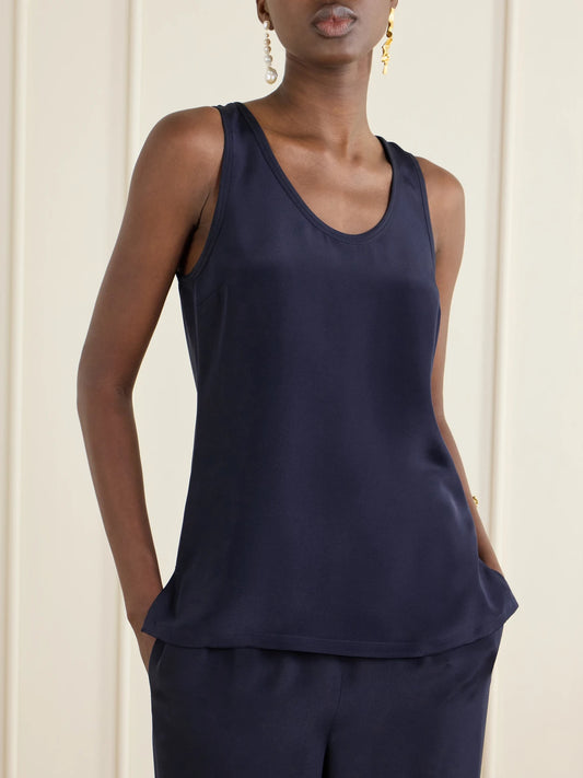 Draped Silk Tank