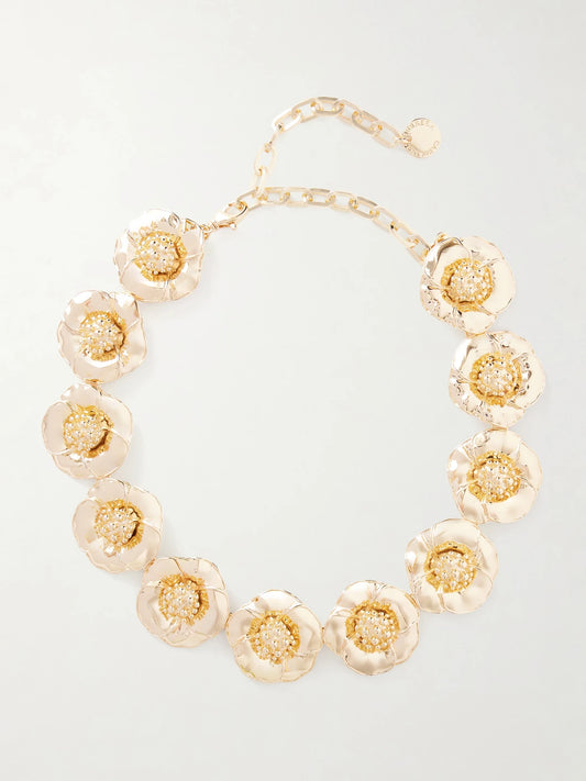 Gold-tone Flower Necklace