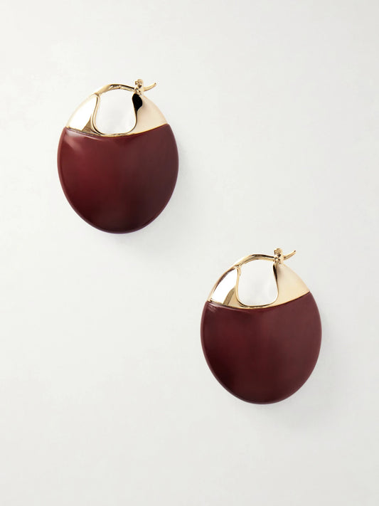 The Erin Gold-plated And Mookaite Hoop Earrings