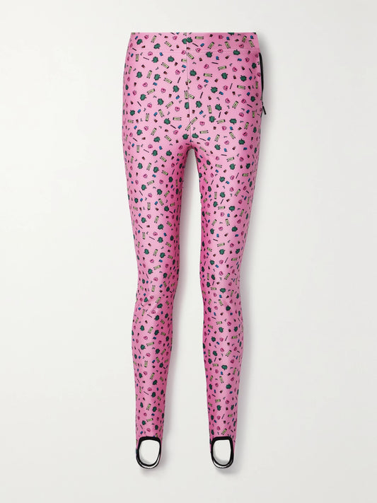 Genius + 3 Moncler Grenoble Printed Stretch-jersey Stirrup Pants