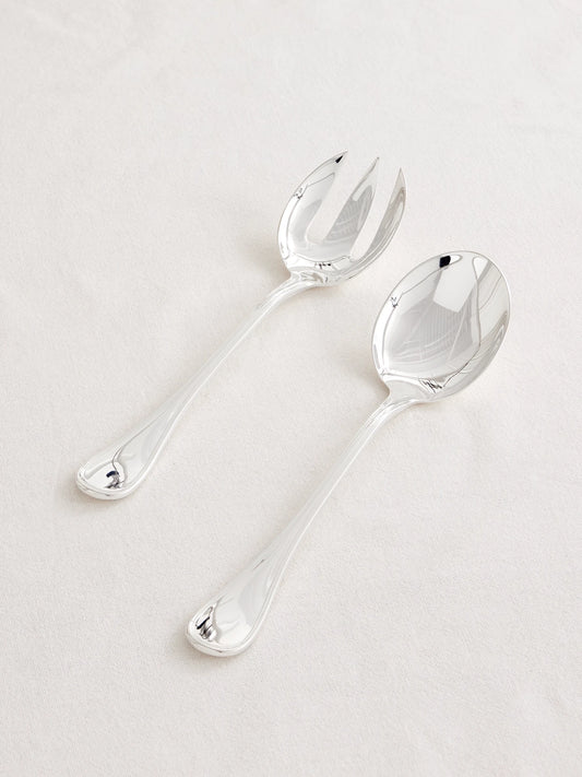 Albi Set Of Two Silver-plated Salad Servers