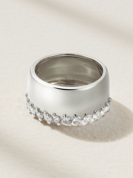 Grignotée 18-karat White Gold Diamond Ring