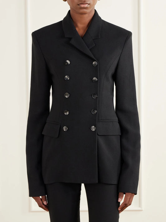 TOVE Hero Double-breasted Crepe Blazer
