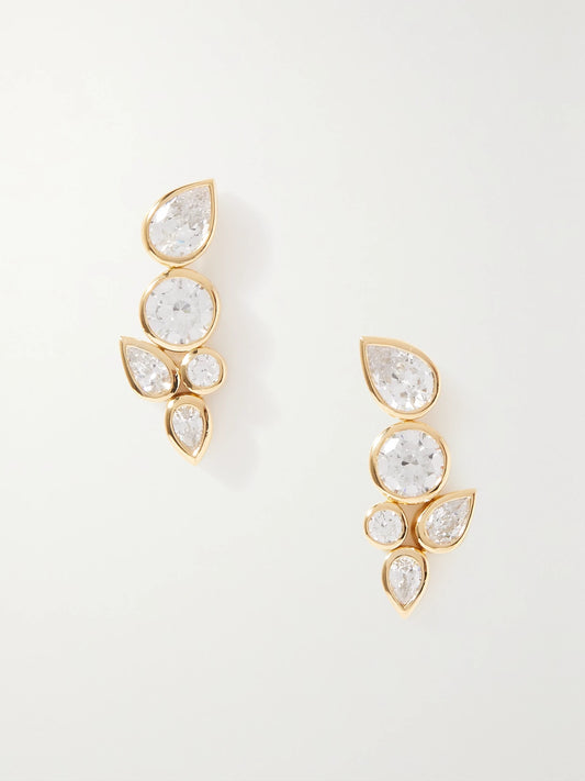 + Net Sustain No Rush Recycled Gold Vermeil Cubic Zirconia Earrings