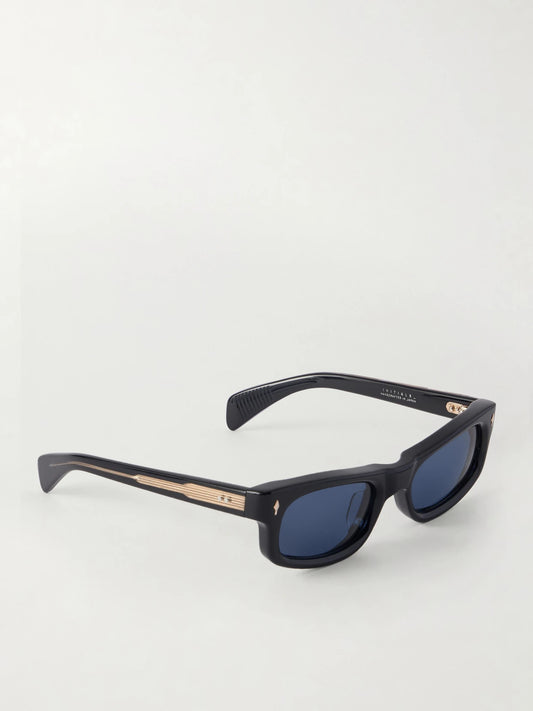 Initials Rectangular-frame Acetate Sunglasses
