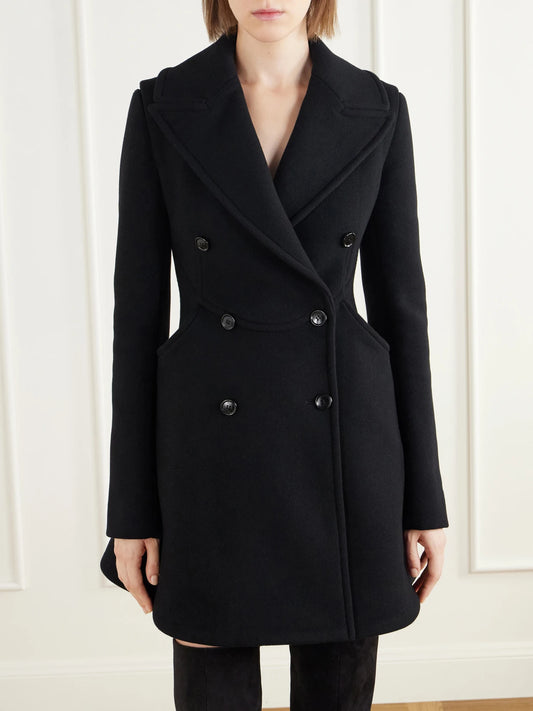 Alaïa Double-breasted Wool-woven Coat