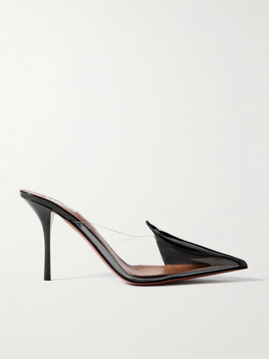 90 Pvc And Patent-leather Mules