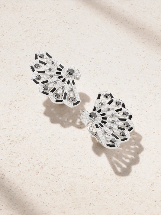 Fanfare Symphony 18-karat White Gold, Spinel And Diamond Earrings